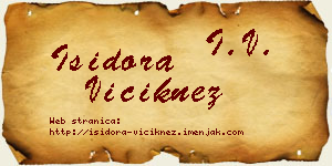 Isidora Viciknez vizit kartica